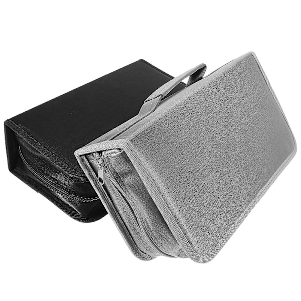 2 stk. CD-etui med lynlås CD-holder CD-opbevaringstaske DVD-diskholder Stor kapacitet CD-holder
