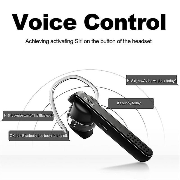 Oginal Stealth Talk 45 Bluetooth Håndfri Headset Trådløst Business Headset Hd Voice Stereo Opkald Musik Støj-FARVE：Sort