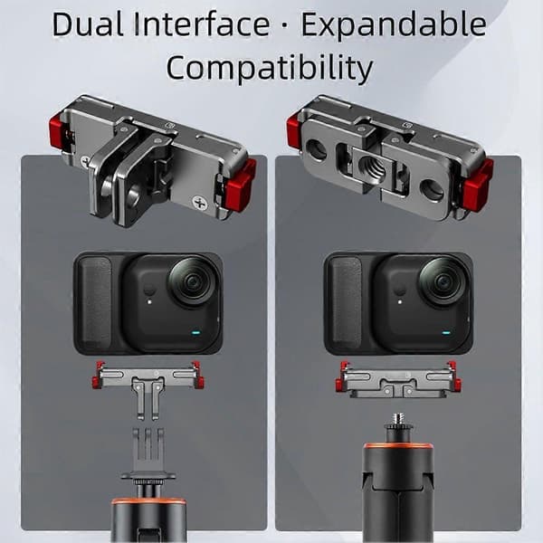 Magnetisk Quick Release Mount til Insta360 Go Ultra Aluminium Legering Kamerabase