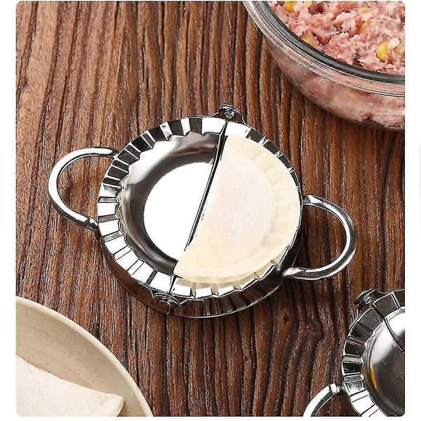 Dumplings Maker 8 stk, Pressformsett og kutter for Wonton, Gyoza Skin Tools