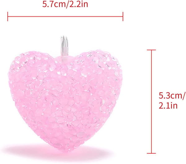 Hjärtslinga 3 meter 20 LED Rosa Fairy Lights USB-driven med timer för Alla hjärtans dag Mors dag Sovrum Bröllopsinredning