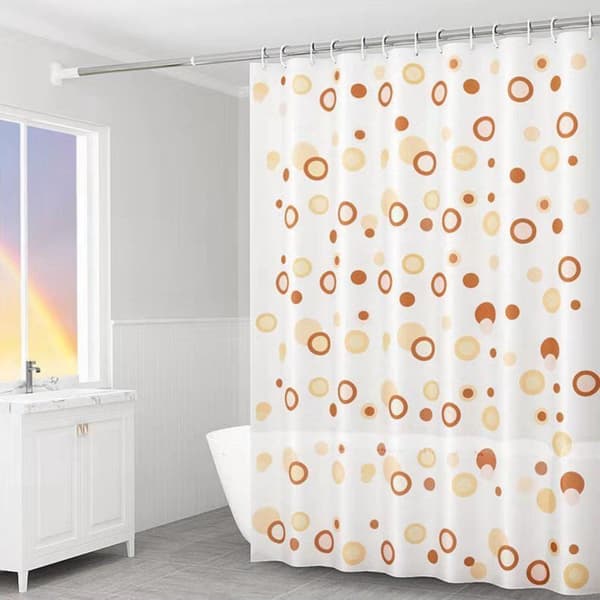 PEVA Duschdraperi, Snabbtorkande, Vattentätt, Mögelresistent, Med Krokar, För Dusch Och Badkar, Vit, 200 x 220 cm