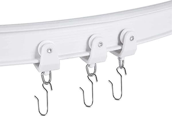 Gardinskena, utdragbar gardinstång, 3 meter, flexibla gardinlöpare, 1 stycke