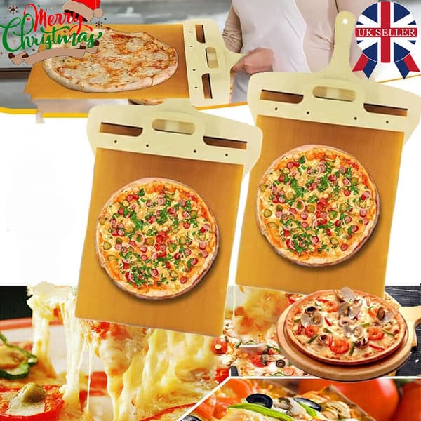 Glidende Pizzaspade - Pizzaspade med Håndtak, Oppvaskmaskinsikker Pizzaspade - Perfekt L