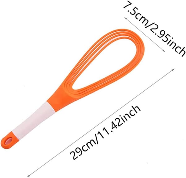 Twist Whisk, Flat Plastic Balloon Whisk for Kitchen, Thick Wire Egg Beater for Cooking, Mixing, Whipping and Stirring