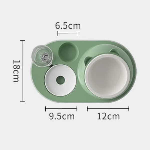 Herzberg HG-04197: Multifunktionel dobbelt foder- og vanddispenser til kæledyr 300