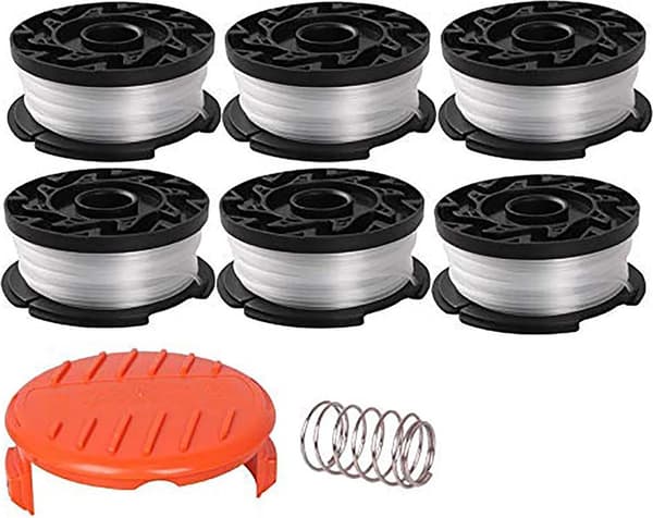 Trimmertråd, 9,1 m 0,065\" påfyllning, passar Black Decker GH600 GH900, spole med lock