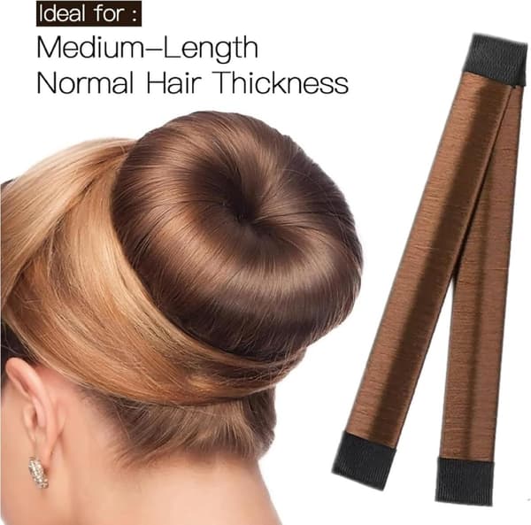 Hårsmultring, DIY Hårsmultring-styler for langt hår, lysebrun, 3-pakning