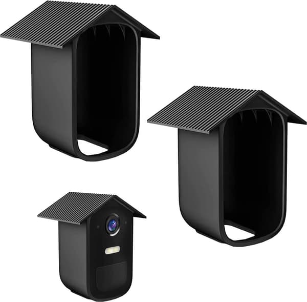 Kameraskydd i silikon, 2-pack, kompatibelt med eufyCam 2C & 2C Pro, UV- & regntåligt, svart