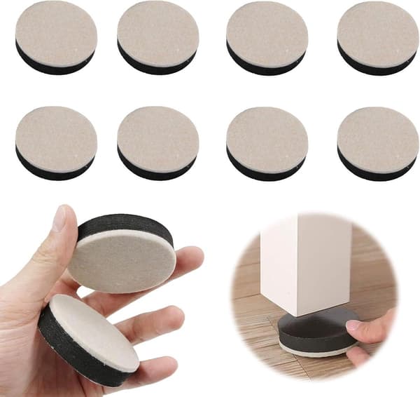 Møbelfiltputer, 8 stk, 1,3 cm tykke selvklebende sklisikre, for sofaer, senger, bord