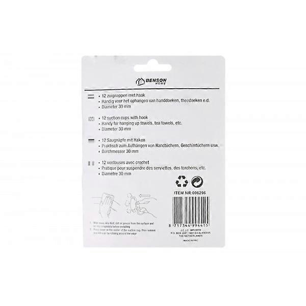 Suction Cup Hook - Hook with Suction Cup - Hanger 30 mm Transparent
