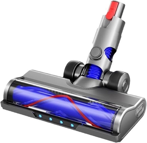 Erstatningsgulvhode for Dyson V10/V12 Slim, LED-frontlys, V-formet børste, gummihjul for harde gulv og lavluggtepper
