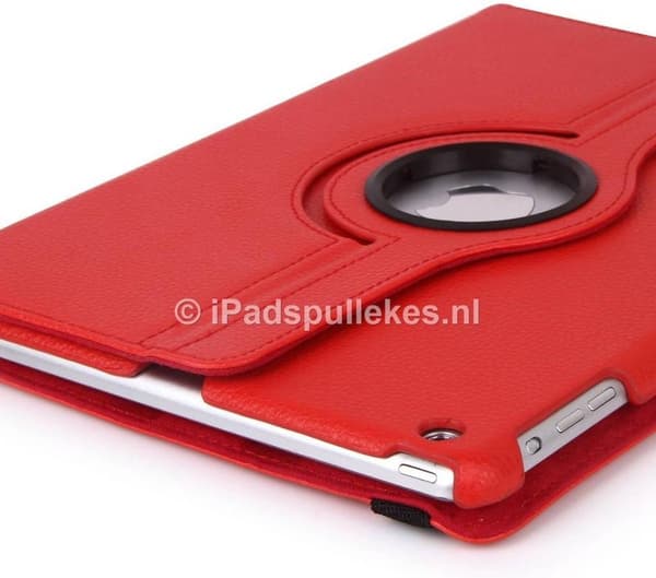 Rött bokfodral i konstläder för Apple iPad Air, iPad 5 9.7 (2017), iPad 6 9.7 (2018)