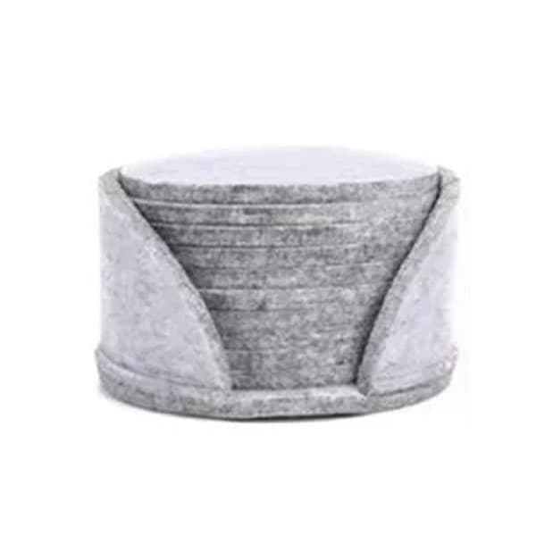 Vendbare filtbrikker med holder, varmeisolerende bordbeskyttere for hjem og servering Light gray