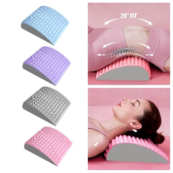 Lumbar Massage Pain Relief Treatment Stretcher Back Stretcher Pillow Chronic Lumbar Support Herniated Disc Posture Corrector Pillow grey