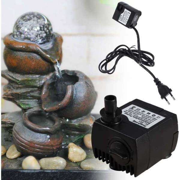 Submersible Water Pump For Tabletop Fountain, Ultra-Quiet Submersible Operation with Adjustable Flow Control and Strong Suction Cups, Efficient Small