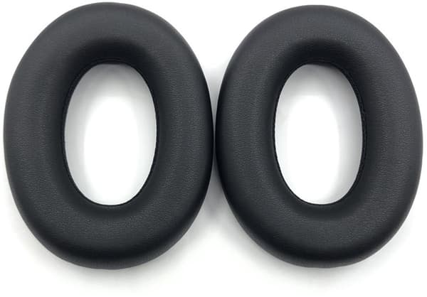 Erstatningsørekopper til Bowers & Wilkins PX7 hovedtelefoner, PU og memoryskum, bløde, komfortable, nem installation, sorte, 2-pak