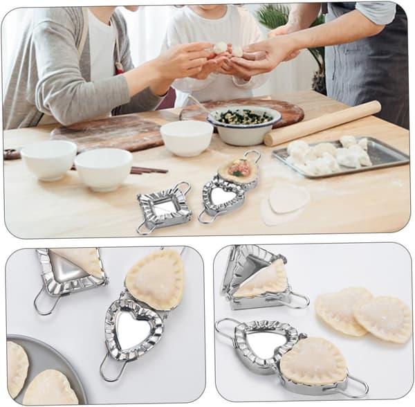 1 stk Hjerteformet Dumplingform Pressværktøj i Rustfrit Stål til Nem Dumplingfremstilling til Hjemmekøkken og DIY-madlavning