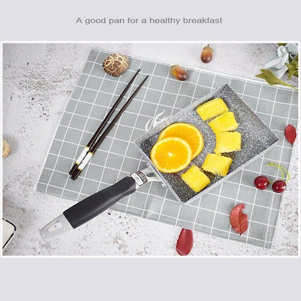 Japanese Style Rectangular Non-stick Omelet Pan with Tamagoyaki (Japanese Rolled Egg) Pan and Heat-Resistant Handle. Kitchen Utensils.