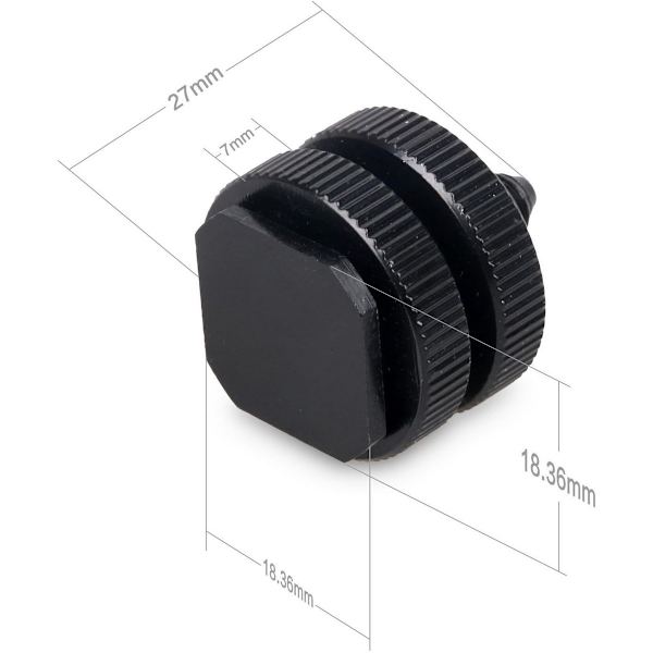 1/4\" blitsskoadapter for stativ og DSLR-kamera (2-pakning)