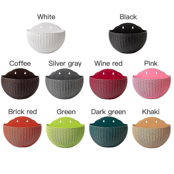 Väggmonterade Blomkrukor Blomkruka Gåva Balkong Halvcirkelformad Inomhus Utomhus Heminredning Hängande Europeisk Stil Vas Silvergrå Silver gray small  size