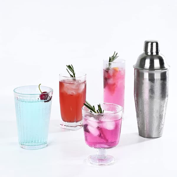 Cocktail Shaker, 700 ml Martini Shaker Drink Mixer with Built-in Strainer for Mixed Drinks / Cocktail Shaker Set