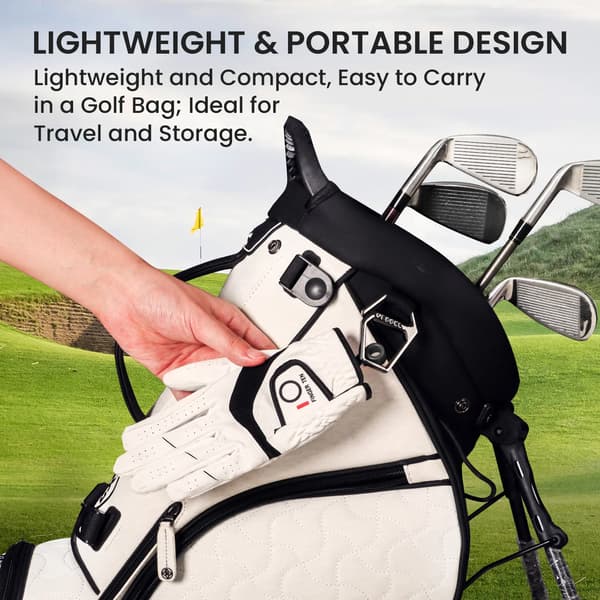 5-pack golfhandsksträckare med karbinhake, blandade färger Yellow + Red + Blue + White + Black