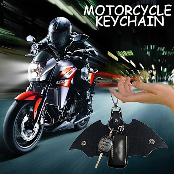 2 pcs PU Leather Keychains, Creative Car Keychain, Personalized Keychain, Keychains for Women and Men, Bat Car Keychains...