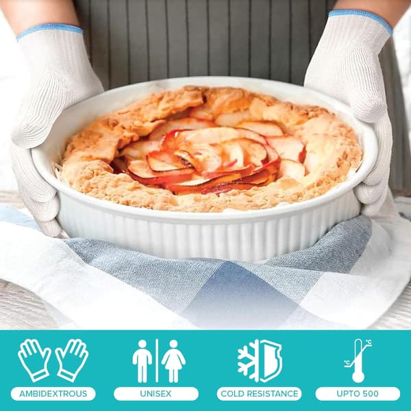 Oven Mitts Heat Resistant Hot Surface Handler Oven, Non-Slip Double Layer Protection Kitchen Potholders for Cooking, - 1 Pair