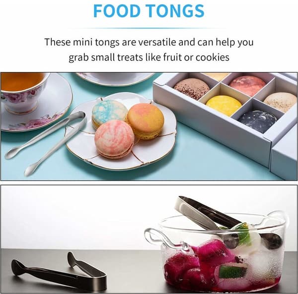 Istång i rostfritt stål, 6 stycken, 11 cm, för buffé, grill, bartenderverktyg