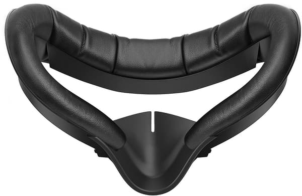VR-headset ansigtsgrænsefladeudskiftning, åndbar PU-læderpolstring, silikone næsebeskytter, til Valve Index VR-gaming, sort