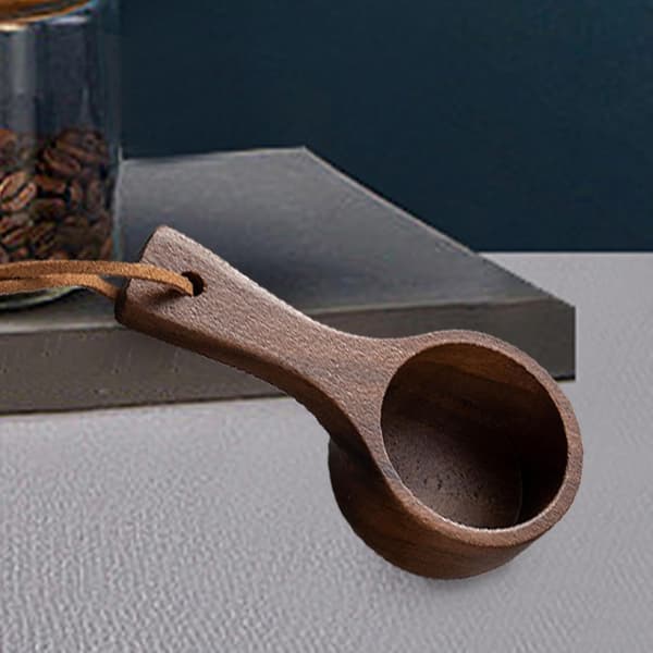 Wooden Coffee Scoop - Long Handle - Natural Wood - Measuring Spoon