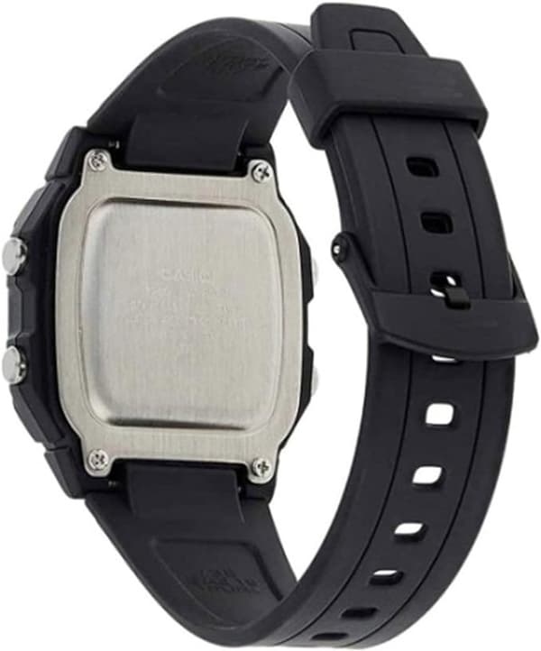 Urrem kompatibel med Casio W-800H, holdbar polyurethanharpiks udskiftningsrem, letvægts til hverdagsbrug, sort 18mm