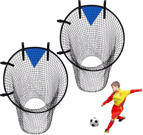Fodboldmålskiver, 2 STK, med justerbare stropper, til træning for børn og voksne