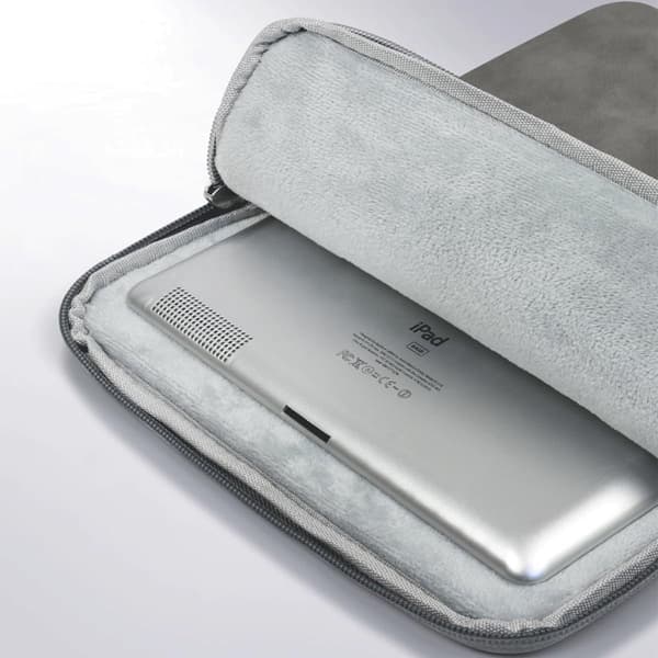 Tablet Sleeve til 9-11 tommer tablets, vandtæt polyester, blødt antistatisk for, tilbehørslommer, Space Gray