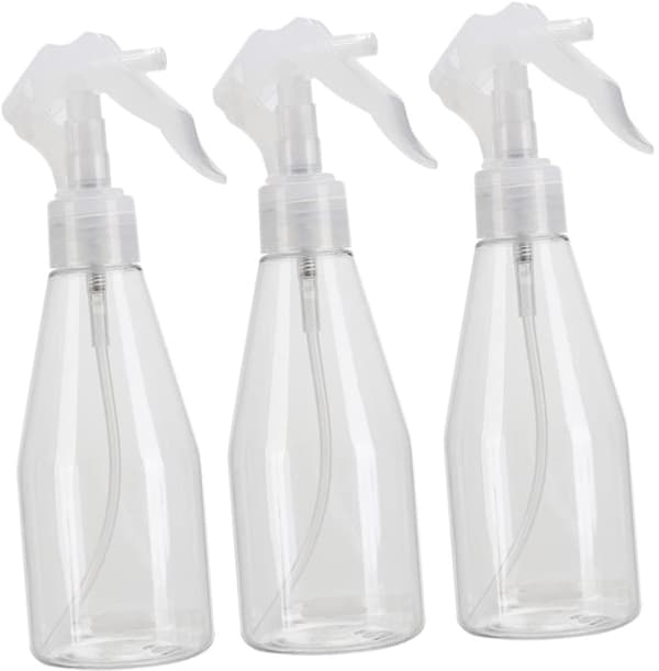 3-pack 200 ml klara plastsprayflaskor, fina dimhandssprutor för växter, rengöring, hårvård och resor