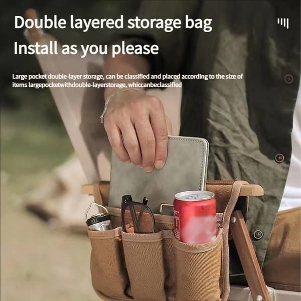 Small Foldable Camping Accessory Side Storage Bag with Roomy Pockets