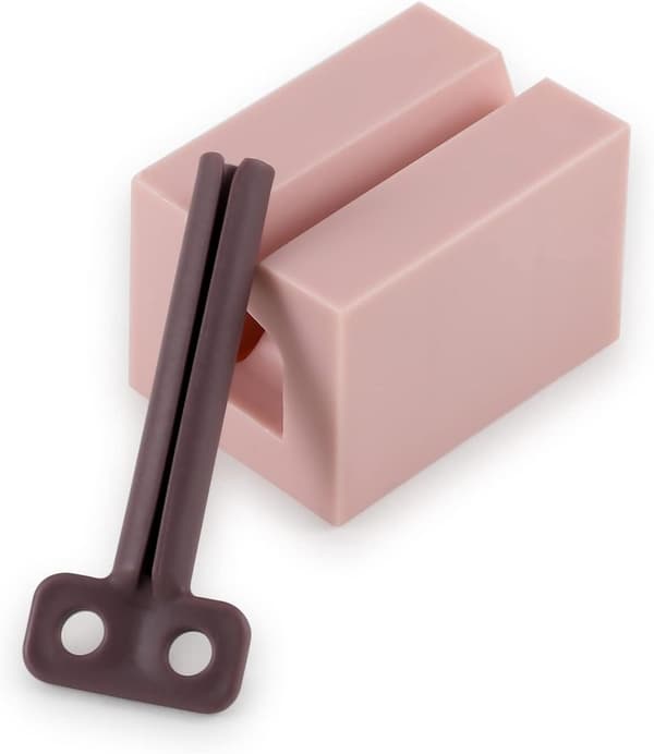 Tannkremtuberuller, plasttuberuller med stativ, for tannkrem- og kremtuber, 4-pakning, 7 × 4 × 3,8 cm