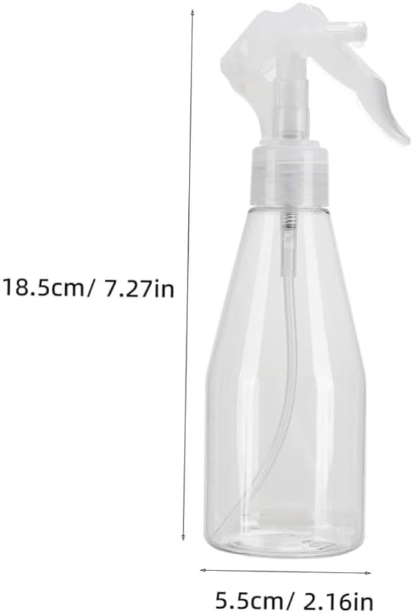 3-pack 200 ml klara plastsprayflaskor, fina dimhandssprutor för växter, rengöring, hårvård och resor