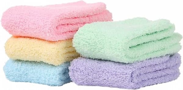 Vintervarma strumpor, 5-pack, toffelstrumpor i mikrofiber för hemmet, halkfria, julklappar