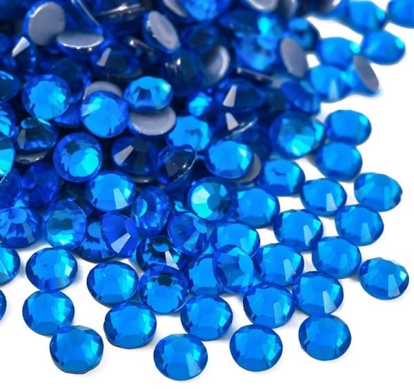 Hot-Fix Flatback Rhinestones, Glas Krystalsten Til Gør-det-selv Håndværk, Tøj & Tilbehør, Blå, SS16 3.8–4 MM, 1.440 Stykker