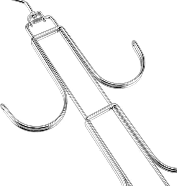 Hängande handväskorganisatör, 3-vånings 6-krok roterande metallgarderobshängare för handväskor och accessoarer, 1