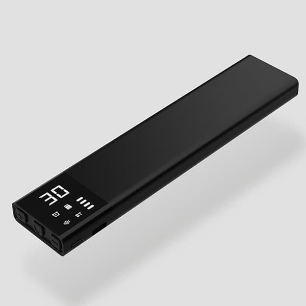 Søvnhøyttaler under pute med benledning, Bluetooth hvit støy, 36 søvnlyder, skjerm, timer, for sidesovere, svart