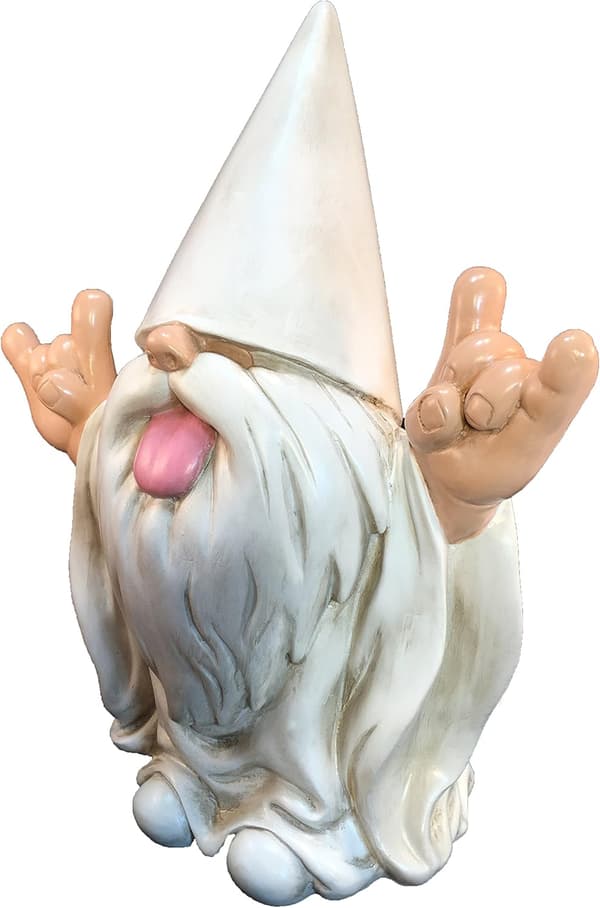 This garden gnome will rock your enchanted mini world (4.3 inches tall)