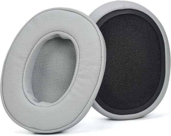 Erstatningsøreputer, minneskumputer, kompatible med Skullcandy Crusher 3.0 trådløse Hesh-hodetelefoner, grå