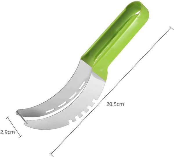 Vannmelonkutterverktøy, 3 stk. rustfritt stål, fruktkutter for melon og fruktsalat