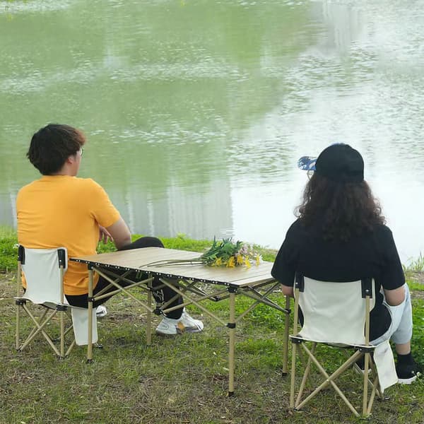 Folding chair with adjustable backrest, portable folding chair ergonomic design for outdoor use, sturdy frame breathable mesh with side