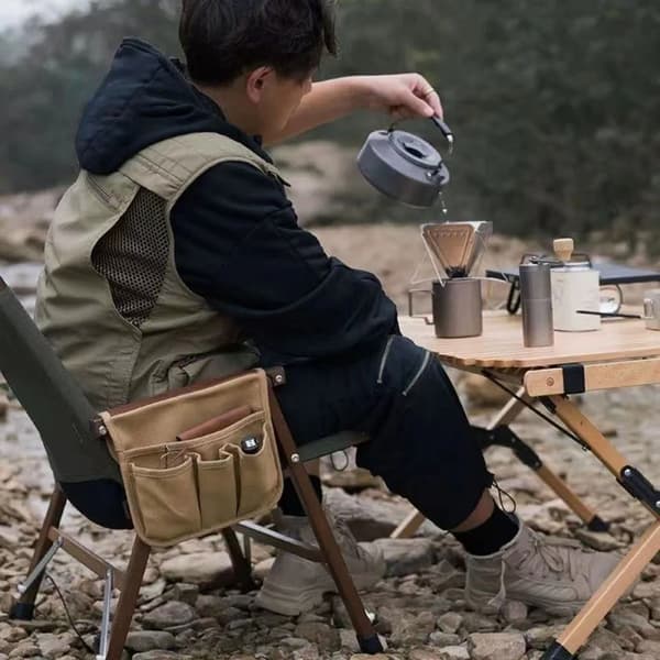 Small Foldable Camping Accessory Side Storage Bag with Roomy Pockets