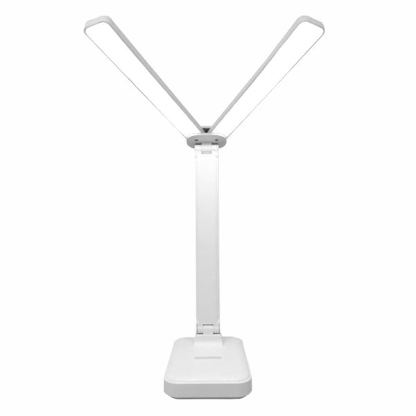 Sammenleggbar LED-bordlampe med øyepleie, dimbar berøringskontroll og 3 fargemoduser for studenter, soverom, hybel og hjem White