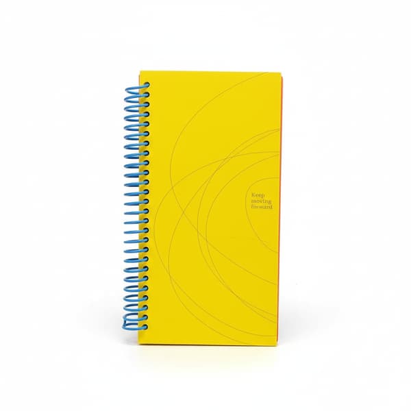 Spiralnotatbok Tykk Perm Dobbelt Spiralinnbinding Journalplanlegger for Studenter Kontor Notatskriving yellow